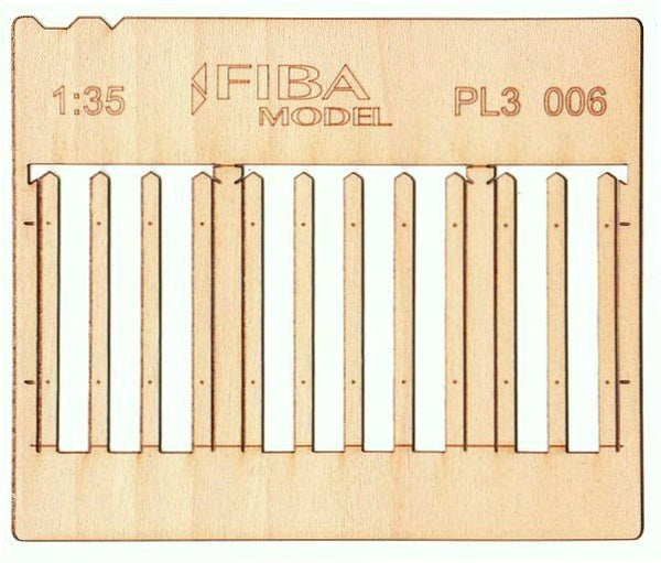 Model Scene - WOODEN FENCES 1:35 Picket fence - narrow plank