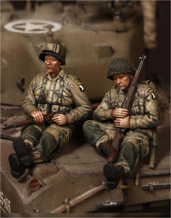 1/35 scale resin figure kit WW2 US Airbourne Tank riders #1