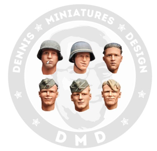 DMD 1/35 scale WW2 German 71th Infantry Div "Die Gluckhafte" Heads1