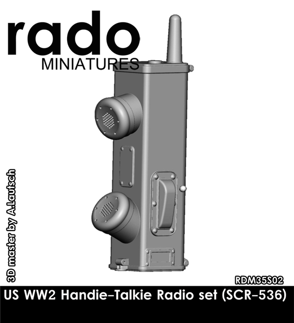 RADO WW2 1/35 US WW2 Handie-Talkie (SCR-536) set, US Army WW2 portable radios, 6 pcs.