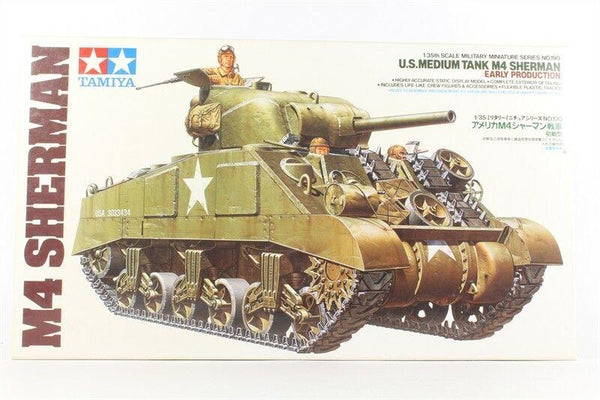 Tamiya 1/35 scale WW2 U.S. M4 Sherman (Early Production) tank