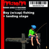 MaiM 1/35 scale 3D printed Boy (w/cap) fishing + landing stage / 1:35