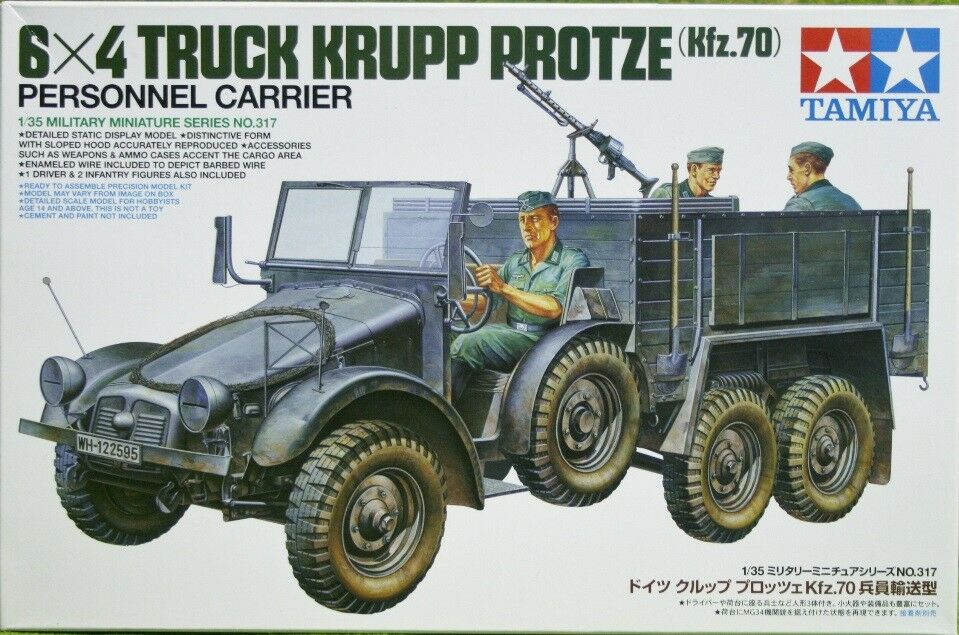 Tamiya 1/35 scale WW2 German truck 6x4 Krupp Protze Personnel Carrier