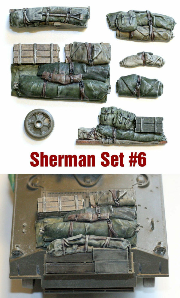 1/35 scale resin Sherman Tank Engine Deck and Stowage Sets #6