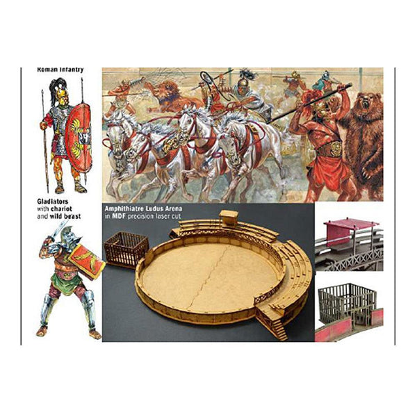 Italeri 1/72 scale 'GLADIATORS FIGHT' figures and arena battle set