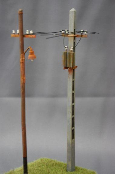 1/35 Scale resin model kit telephone pole (concrete wood)