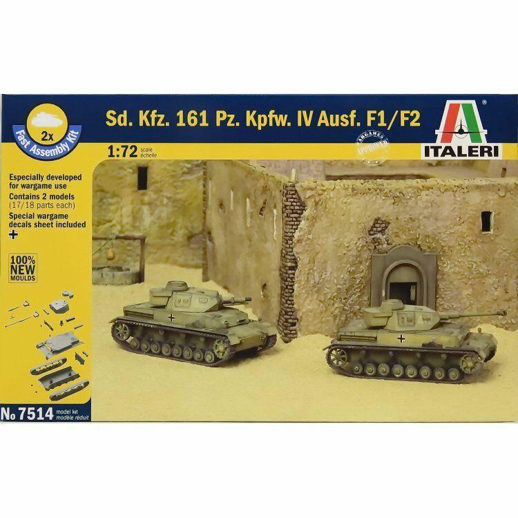 ITALERI 1/72 scale WW2 German SD KFZ 161 PZ KPFW IV F1 tank