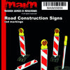 MAIM Road Construction Signs (red Version) / 1/35 scale