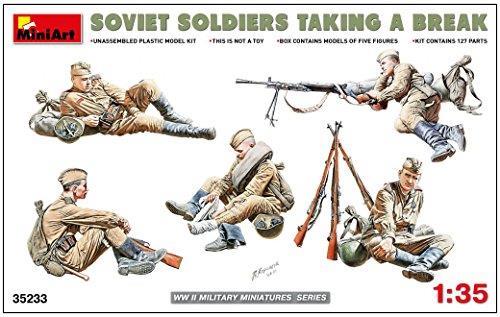1/35 scale Miniart model kit WW2 Soviet Soldiers taking a break.