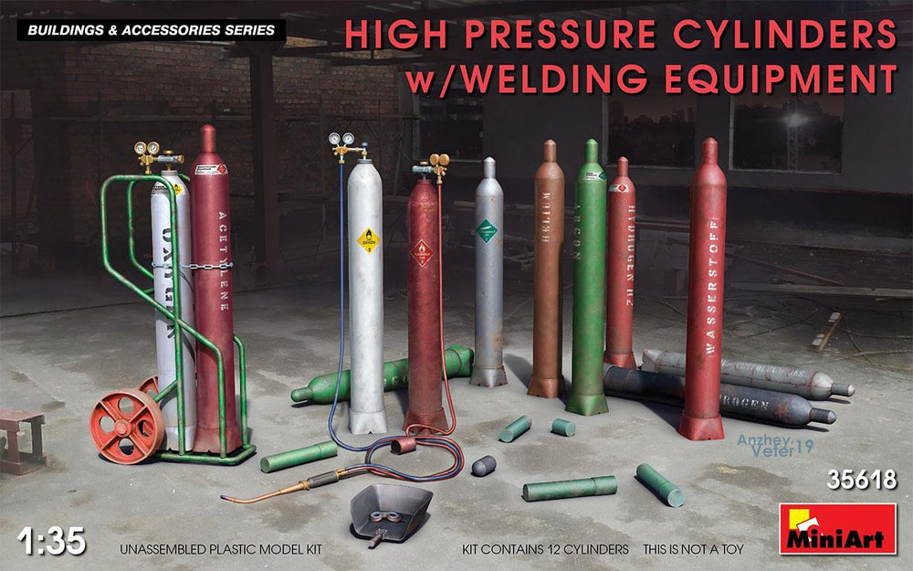 Miniart 1/35 scaleHIGH PRESSURE CYLINDERS w/WELDING EQUIPMENT
