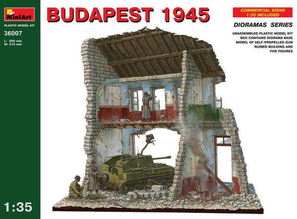 Miniart 1:35 Budapest 1945 (SU-76, Building Figures) Diorama