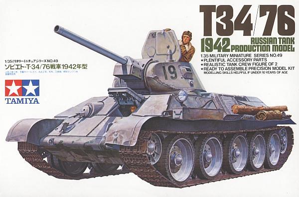 Tamiya 1/35 scale WW2 Soviet RUSSIAN T34/76 (1942)