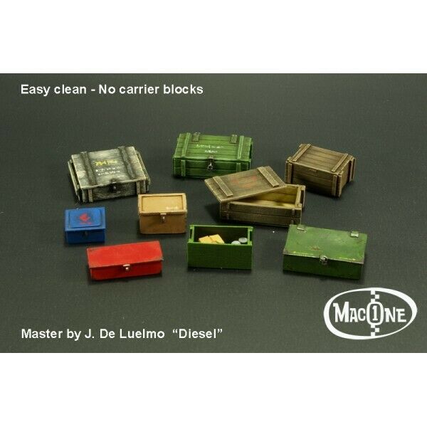 MacOne 1/35 scale resin model kit Boxes Set A