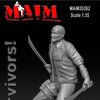 1/35 Scale Resin kit Survivor with 2x Machete Zombie Wars -