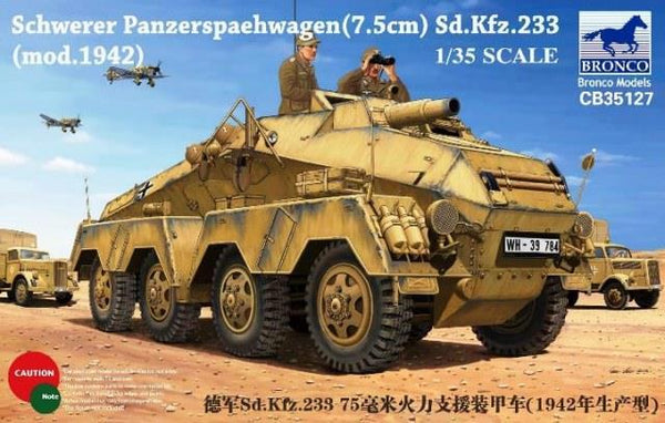 1/35 Scale German Sd.Kfz.233 (Mod.1942) Schwere Panzerspaehwagen (7.5cm)