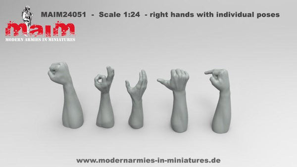 1:24 Scale Hands - right side / 1:24