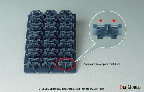 DEF Models 1/35 US M113 APC Workable Track set - Damaged pad (for 1/35 M113 kit)