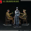 Miniart 1/35 WW2 US Soldiers in Cafe diorama model kit