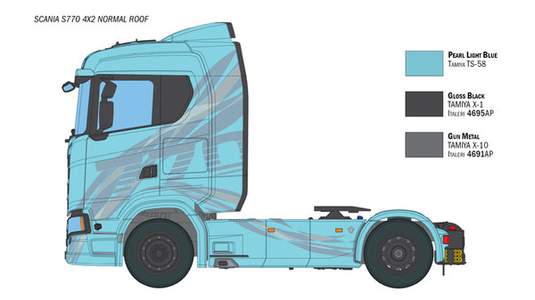 Italeri 1/24 SCANIA 770 4X2 NORMAL ROOF truck model kit