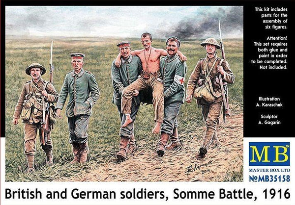 Masterbox 1/35 Scale British and German soldiers, Somme Battle, 1916
