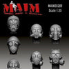 Post Apocalyptic Gas Mask Head Set (10 pcs) 1/35 Scale resin model kit