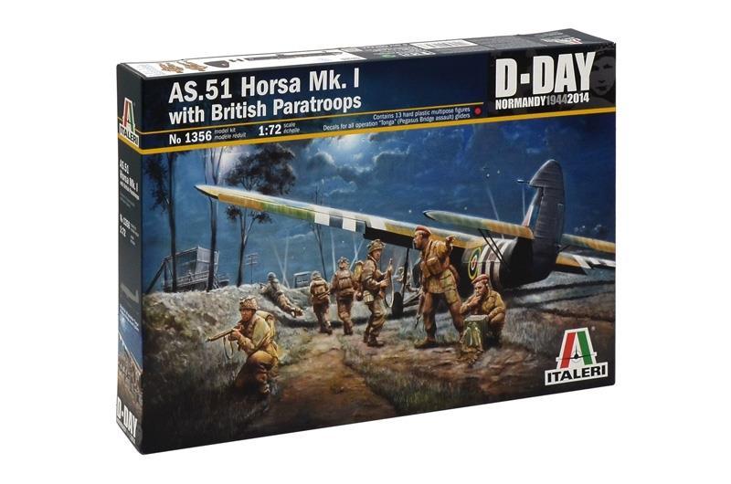 Italeri 510001356 - 1:72 AS.51 Horsa Mk.I/II and British Parachute