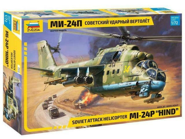 Zvezda 1/72 scale Russian Soviet Mi24p Hind Attack Helicopter