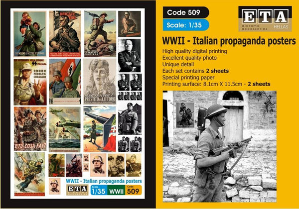 1/35 Scale WW2 Italian propaganda posters