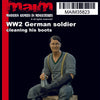 MaiM 1/35 scale 3D printed  WW2 German Soldier cleaning his boots / 1:35