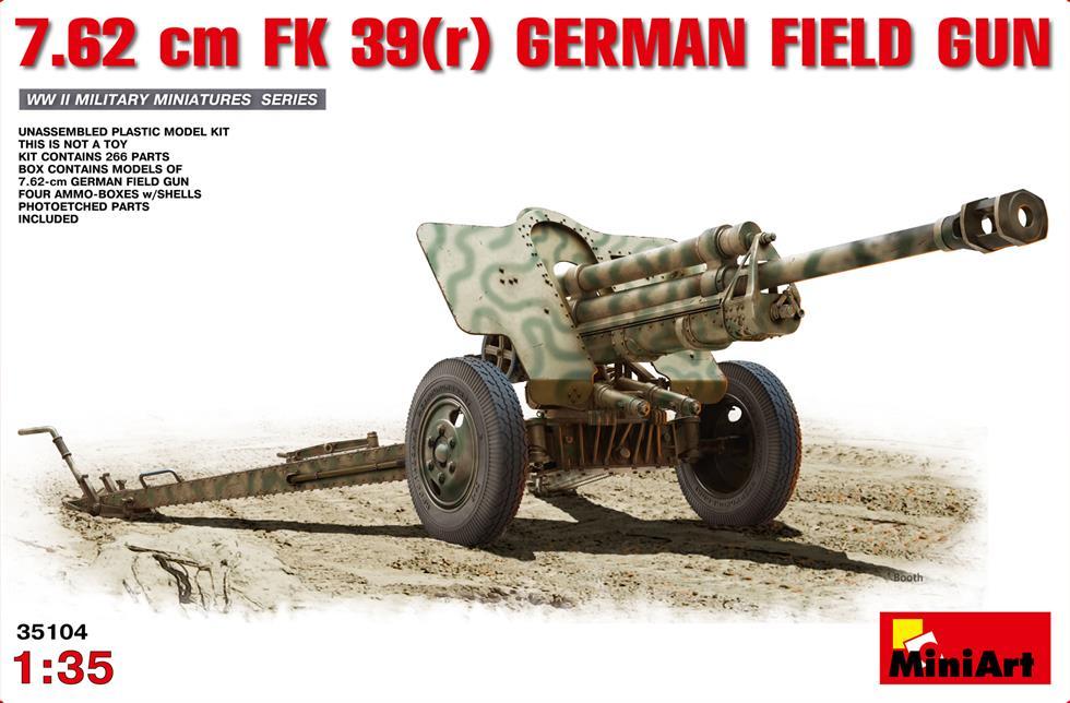 Miniart 1:35 7.62 cm F.K. 39 German Field Gun