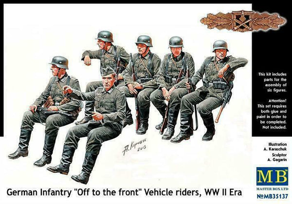 Masterbox 1:35 German Infantry 'Off to the front' Vehicle Riders