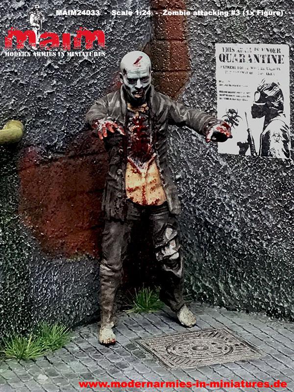 1:24 Scale Zombie attacking #3 / 1:24