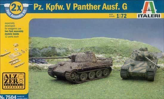ITALERI 1/72 scale WW2 German PZKPFW.V PANTHER (FAST ASSEMBLY) tank