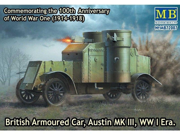 1/72 Scale model kit British Armoured Car, Austin, MK III, WW Era