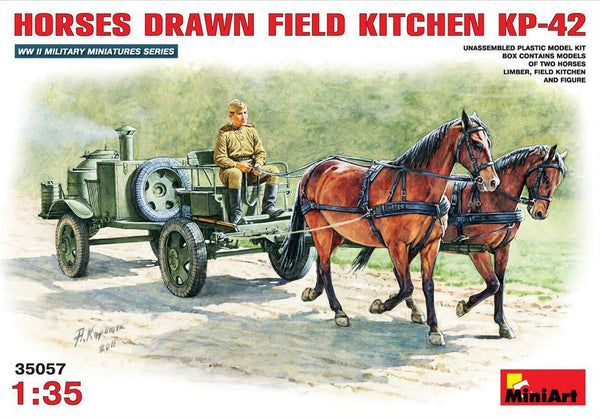 Miniart 1:35 Soviet Field Kitchen w/ Horses