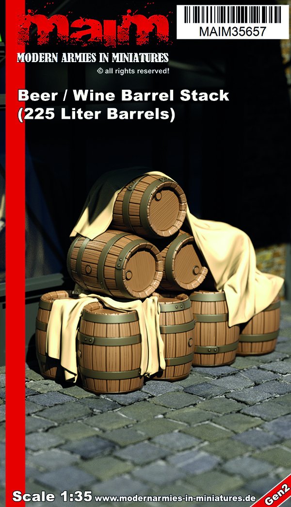 MAIM Beer / Wine Barrel Stack (225 Liter) / 1/35 scale