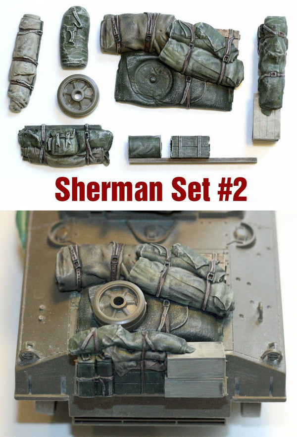 1/35 scale resin Sherman Tank Engine Deck and Stowage Sets #2