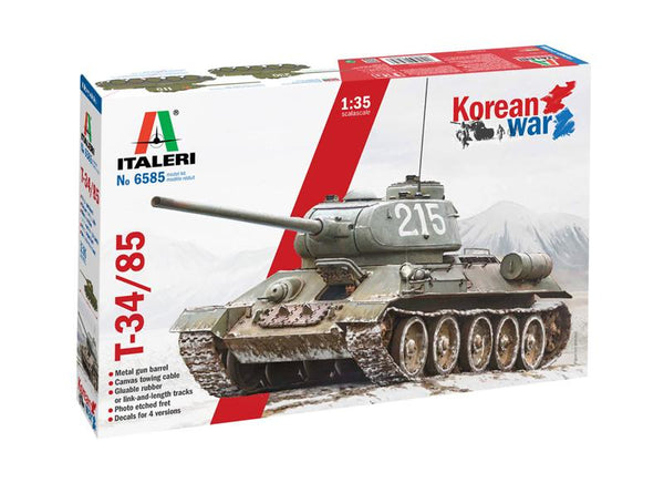 Italeri 6585 T-34/85 Korean War 1:35 - Plastic Model Tank Kit