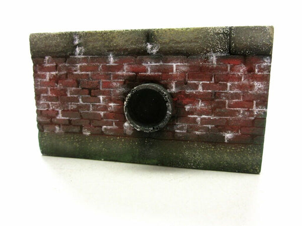 1/35 scale Retaining wall with outflow pipe