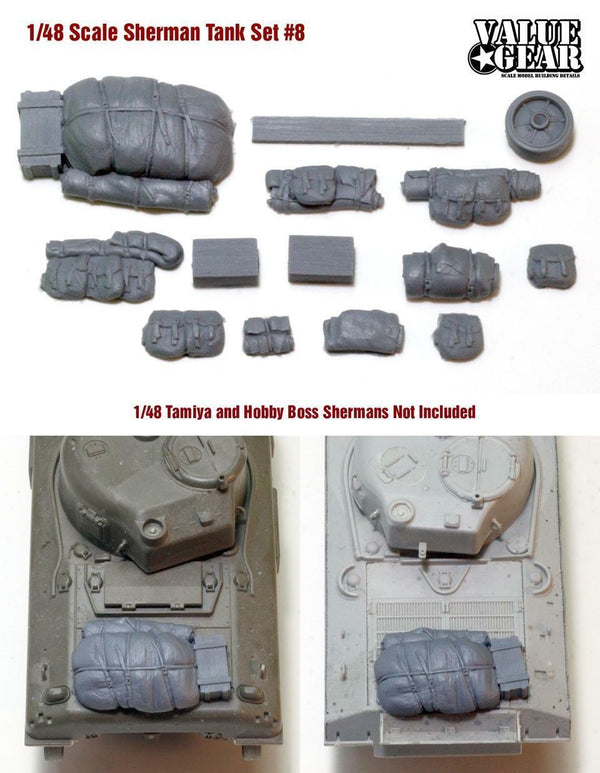 1/48 Scale resin stowage set Sherman Tank Set #8