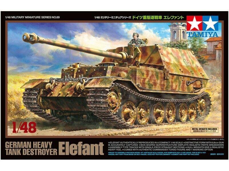 Tamiya 1/48 scale WW2 German Elefant tank model kit