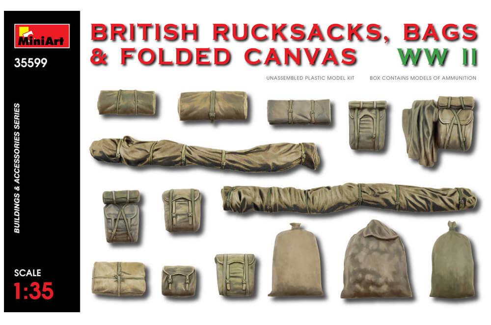 Miniart 1:35 Scale - British Bags, Rucksacks & Canvas WWII