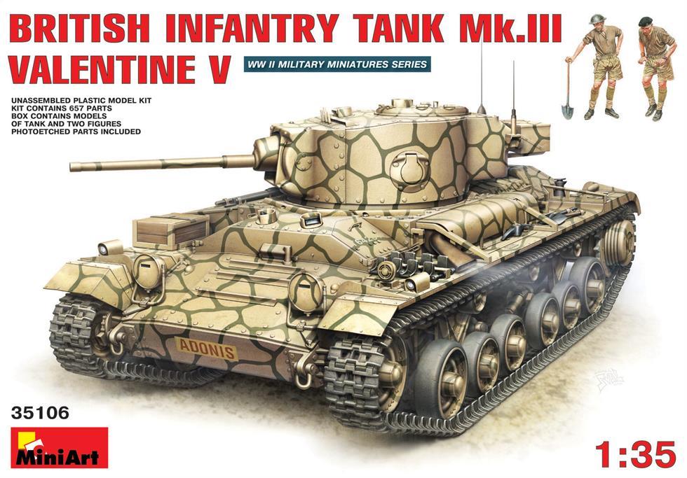 Miniart 1:35 British Tank Valentine Mk V