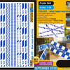 1/35 scale Police Blue warning tape, crime scene