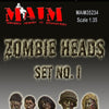 Zombie Heads #1 (10pcs) 1:35 scale resin model kit