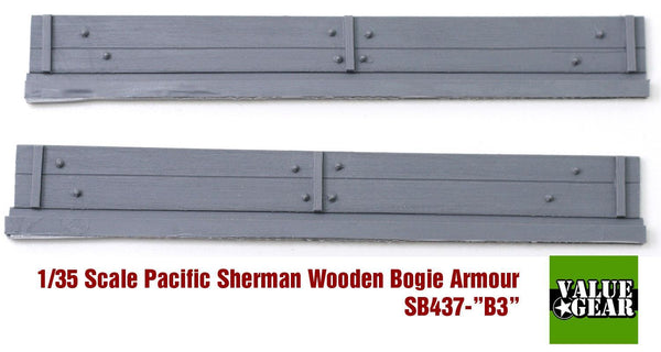 1/35 scale resin model kit Sherman M4A3 Wood Panel Armor Bogies Set #B3