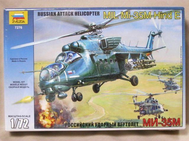 Zvezda 1/72 Russian Attack Helicopter Mi-32m Hind E Scale Model Kit
