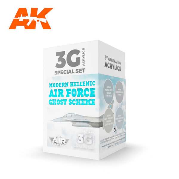 AK Interactive 3G Air Series - Modern Hellenic Air Force Ghost Scheme SET 3G