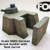 1/35 Scale WW2 German Tobrouk bunker with Tank turret