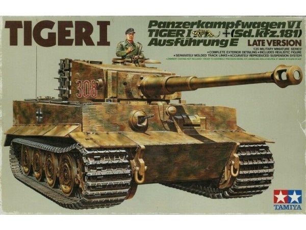 Tamiya 1/35 scale WW2 German Tiger I Late Version tank